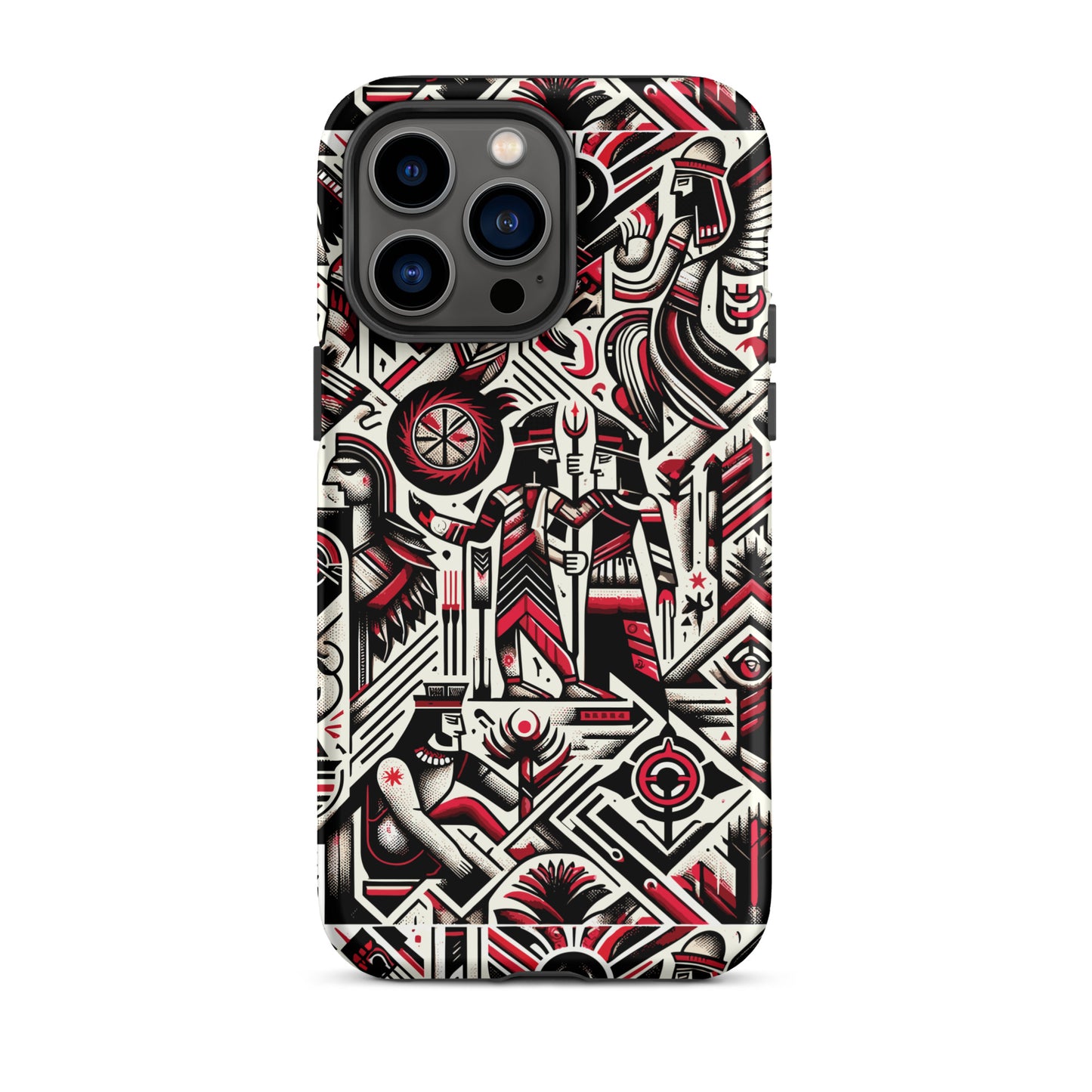 Anunakiz Red & Black Wall Pattern Tough Case for iPhone®