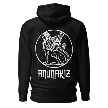 Anunakiz Sumerian Lamassu White Logo  Unisex Hoodie