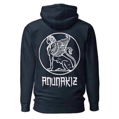 Anunakiz Sumerian Lamassu White Logo  Unisex Hoodie