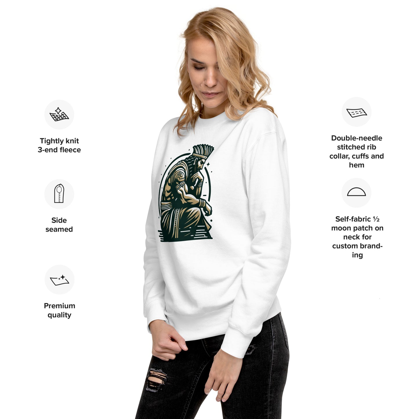 Anunakiz Thinking Gilgamesh Unisex Premium Sweatshirt