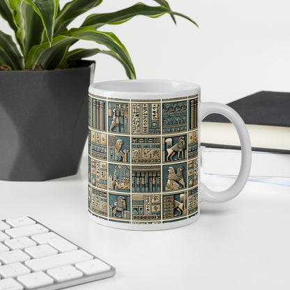 Anunakiz Uruk Wall White glossy mug