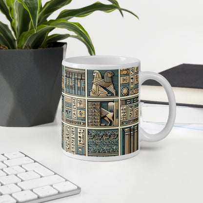 Anunakiz Uruk Wall Large White glossy mug