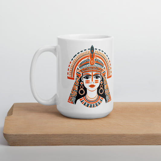 Anunakiz Sumerian Princess White glossy mug