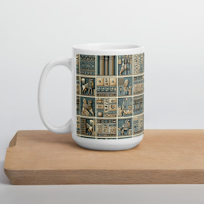 Anunakiz Uruk Wall White glossy mug