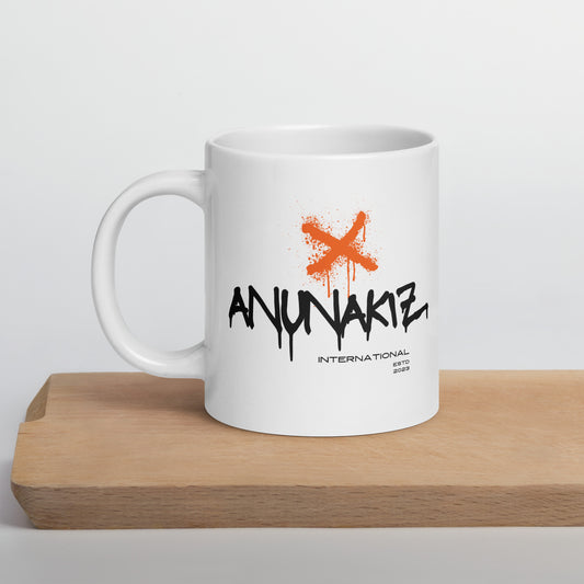 Anunakiz Graffiti White glossy mug