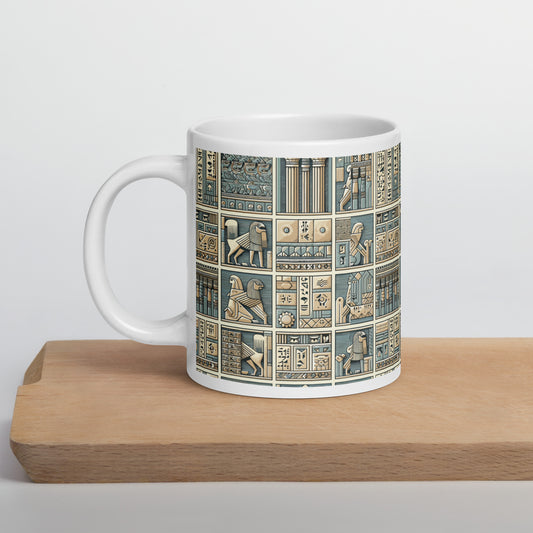 Anunakiz Uruk Wall White glossy mug