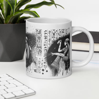 Anunakiz Sumerian Graffiti Goddess White glossy mug