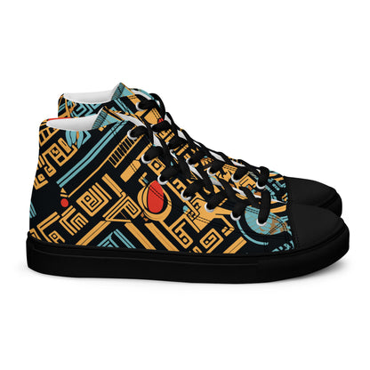 Anunakiz Eridu Pattern Women’s high top canvas shoes