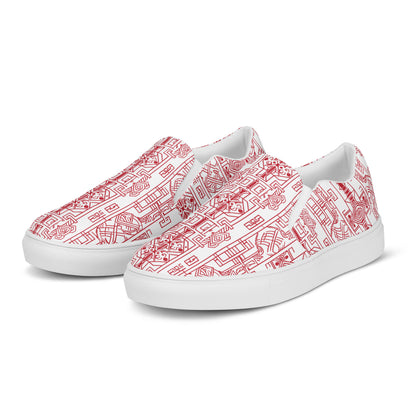 Anunakiz Sumerian Geometry Women’s slip-on canvas shoes